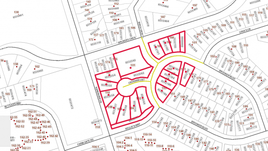 Map of affected area Brooker and Birchview