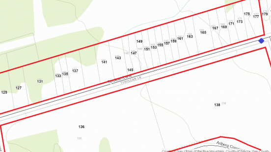 Map of Tyrolean Village and affected area