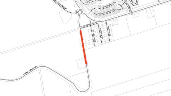 Scenic Caves lane closure south of Blue Mountain Road