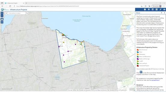 Image of new interactive Infrastructure Project Map
