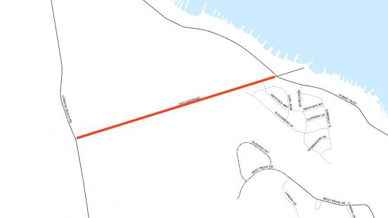 Map with location of road closure on Sideroad 39