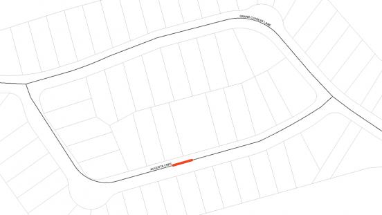Location of road closure at 126 Augusta Crescent