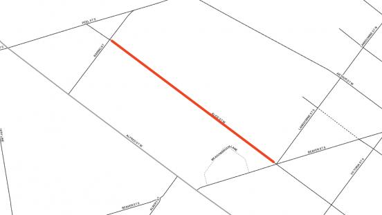 Map showing location of closure on Alice Street West