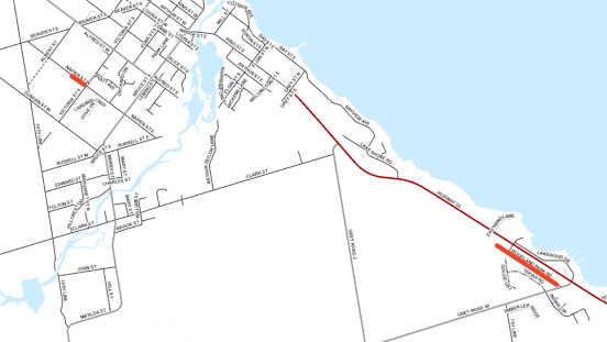 Location of work sites for Substandard Phase 2