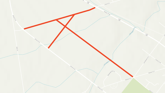 Map of Alice Street West Reconstruction project area