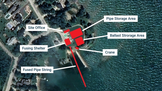 Sample site map of Lora Bay Park