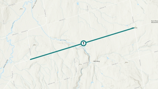 Map showing extents of County road work