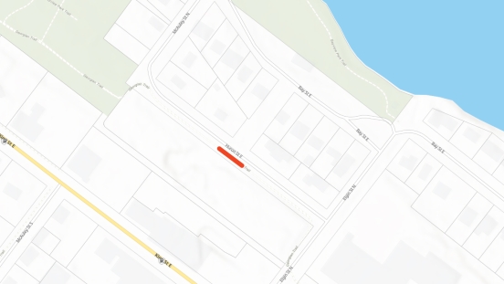 Map showing location of trail closure