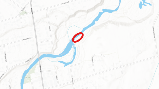 Map indicating location of excavation equipment