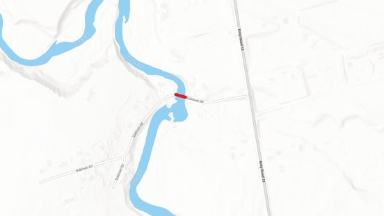 Map showing location of bridge