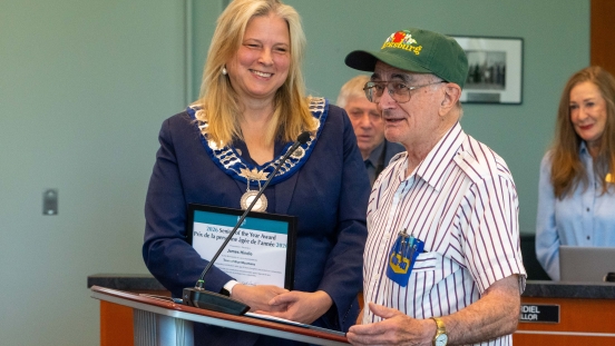 James Hindle receiving the Senior of the Year award