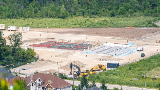 View of the site from on top of the Escarpment