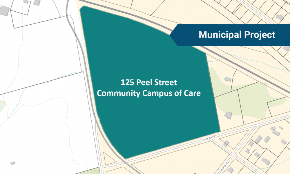 Map showing the subject lands of 125 Peel Street