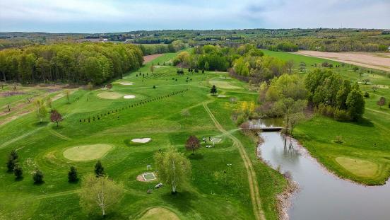 Aerial view of municipal golf course