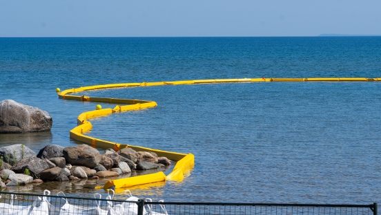 Turbidity curtain deployed in Georgian Bay