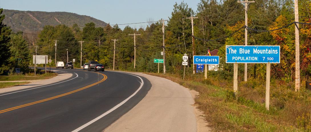 Highway 26 with cars on road