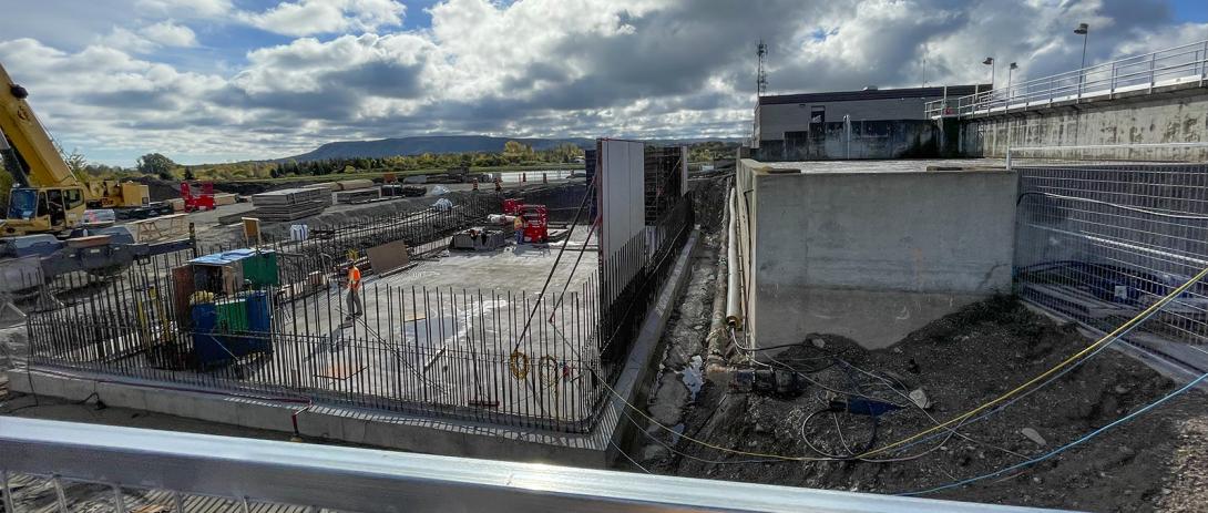 formwork being installed for new aeration tank at thornbury wastewater treatment plant