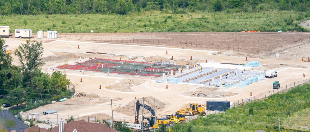 View of the site from on top of the Escarpment