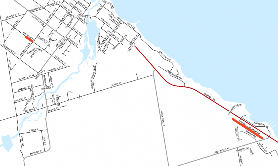 Location of work sites for Substandard Phase 2