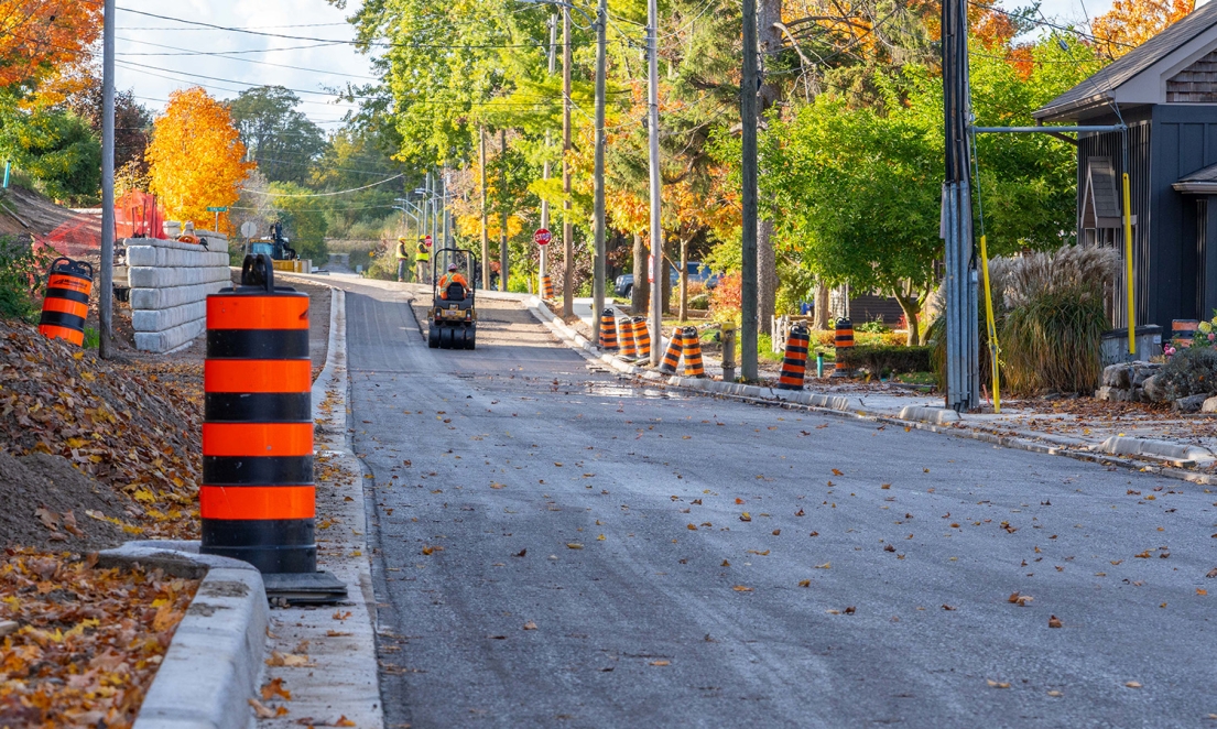 Asphalt paving on Louisa Street West
