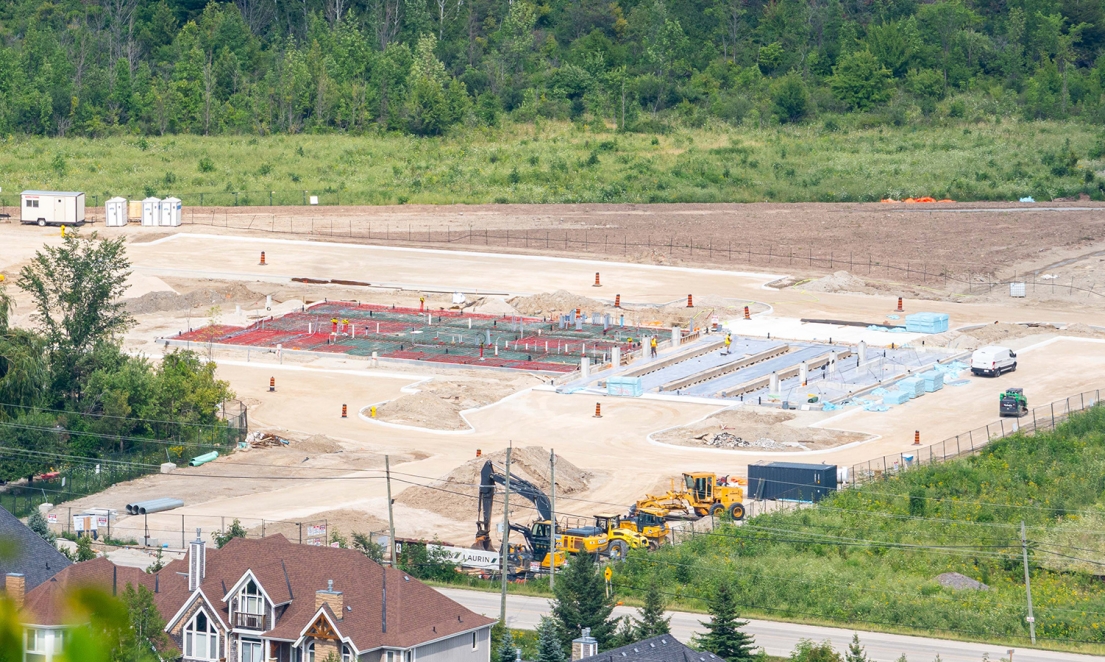View of the site from on top of the Escarpment