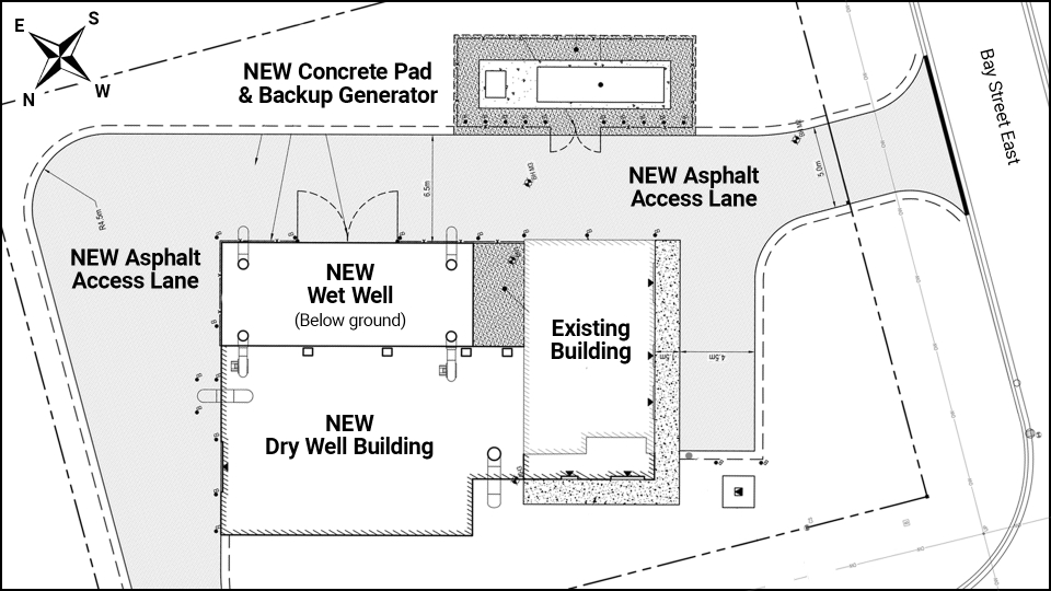 Graphic showing site plan layout